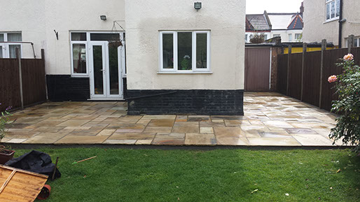 Joseph Mat Landscape patio with sandstone